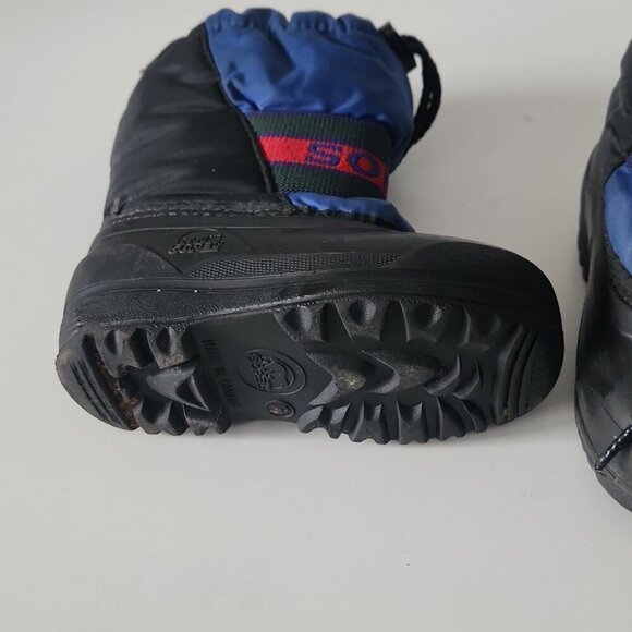 SOREL| Blue Black Chariot Snow Winter Insulated Nylon Boots Size 6 Retro - Picture 6 of 6